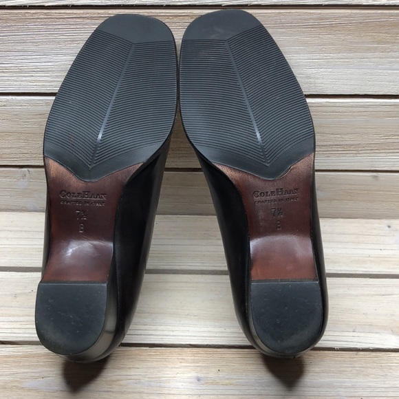 Cole Haan Leather Heeled Loafers Size 7 1/2B - Picture 7 of 8